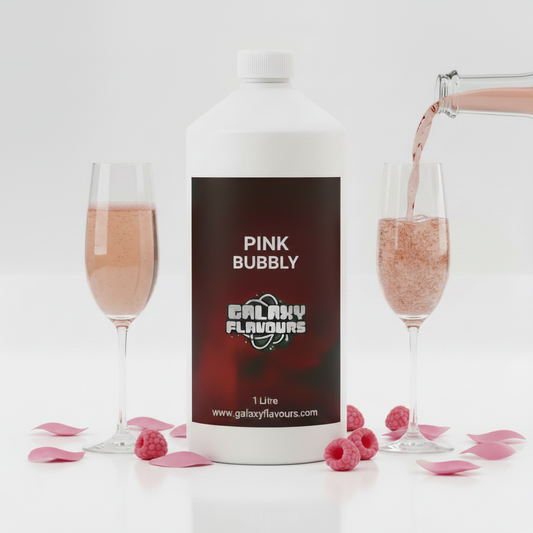 Galaxy Flavours Pink Bubbly Food Flavouring Concentrate – Professional High Strength, Vegan, Gluten-Free