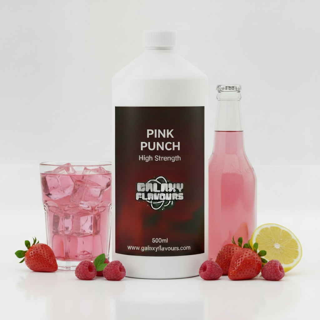Galaxy Flavours Pink Punch Food Flavouring Concentrate – Professional High Strength, Vegan, Gluten-Free