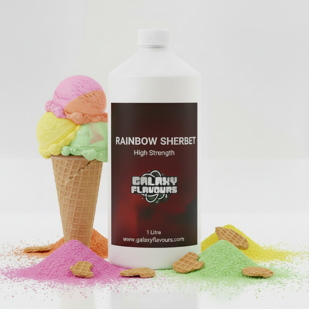 Galaxy Flavours Rainbow Sherbet Food Flavouring Concentrate – Professional High Strength, Vegan, Gluten-Free