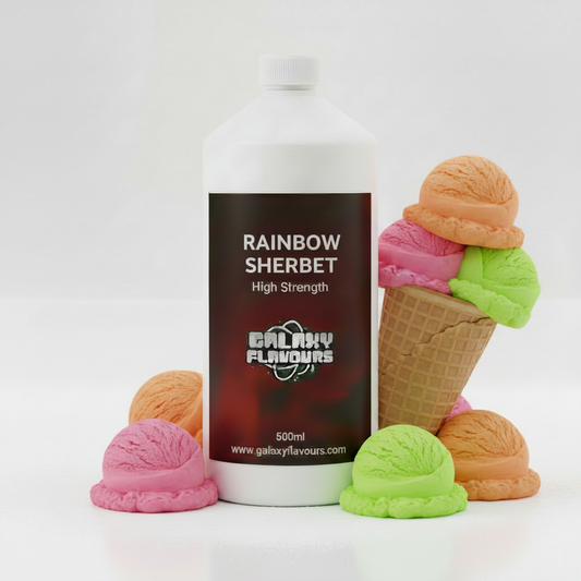Galaxy Flavours Rainbow Sherbet Food Flavouring Concentrate – Professional High Strength, Vegan, Gluten-Free