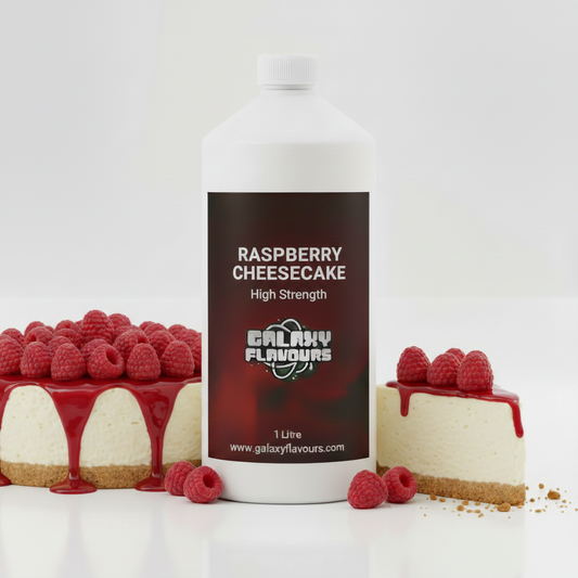 Galaxy Flavours Raspberry Cheesecake Food Flavouring Concentrate – Professional High Strength, Vegan, Gluten-Free