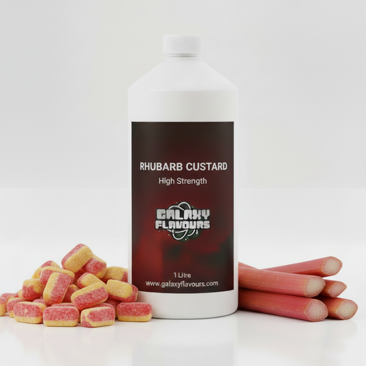Galaxy Flavours Rhubarb Custard Food Flavouring Concentrate – Professional High Strength, Vegan, Gluten-Free