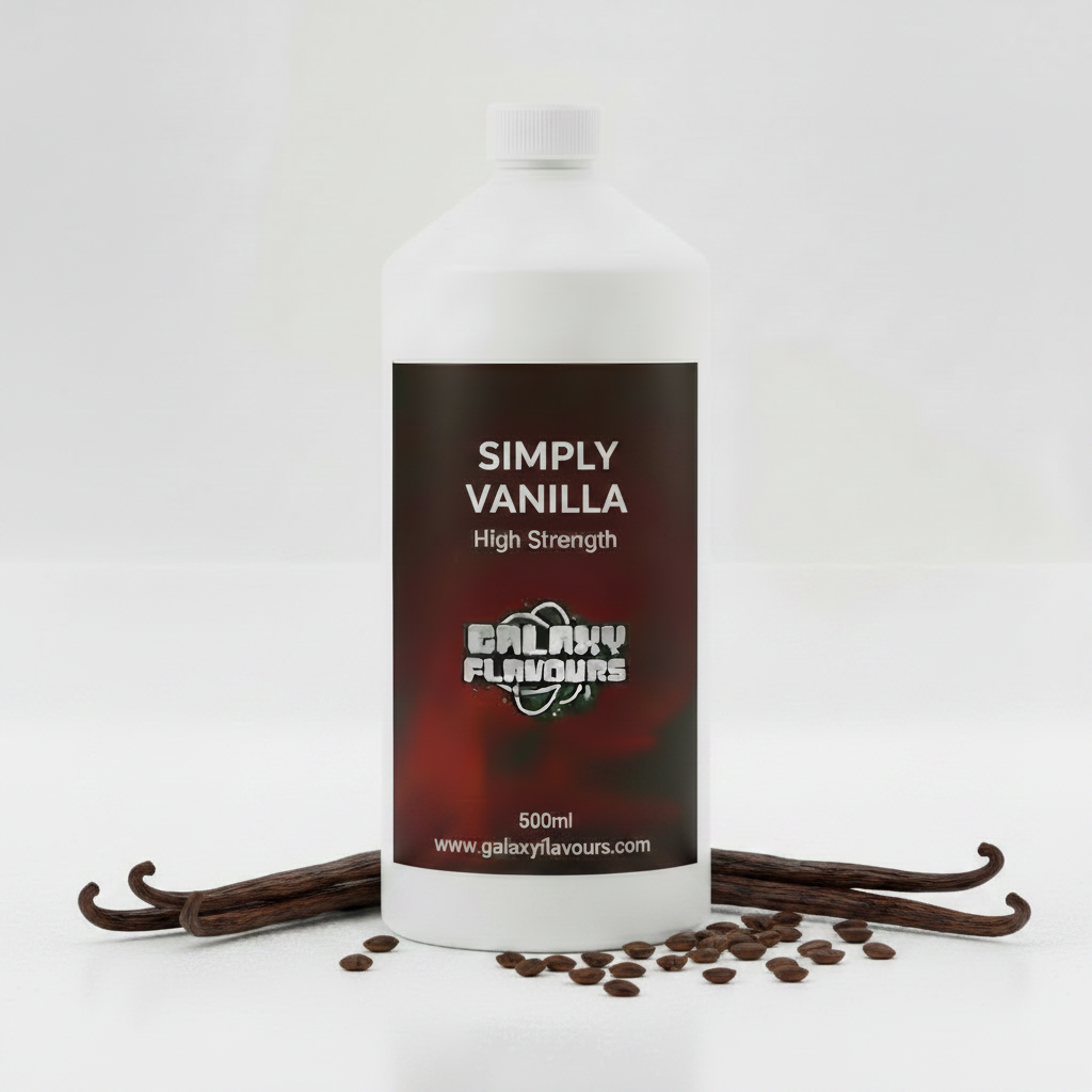 Galaxy Flavours Simply Vanilla Food Flavouring Concentrate – Professional High Strength, Vegan, Gluten-Free