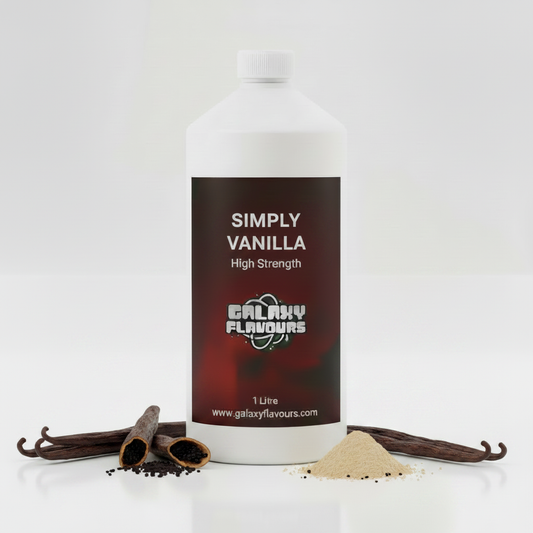 Galaxy Flavours Simply Vanilla Food Flavouring Concentrate – Professional High Strength, Vegan, Gluten-Free
