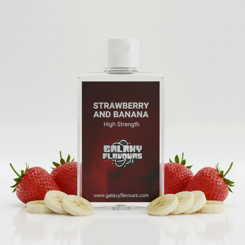 Galaxy Flavours Strawberry and Banana Food Flavouring Concentrate – Professional High Strength, Vegan, Gluten-Free