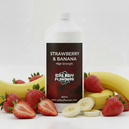 Galaxy Flavours Strawberry and Banana Food Flavouring Concentrate – Professional High Strength, Vegan, Gluten-Free