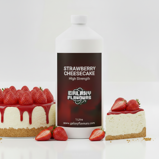 Galaxy Flavours Strawberry Cheesecake Food Flavouring Concentrate – Professional High Strength, Vegan, Gluten-Free
