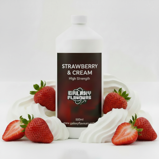 Galaxy Flavours Strawberries and Cream Food Flavouring Concentrate – Professional High Strength, Vegan, Gluten-Free
