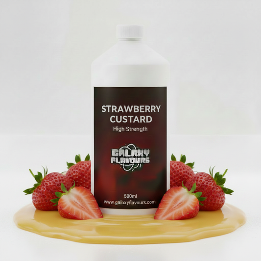 Galaxy Flavours Strawberry Custard Food Flavouring Concentrate – Professional High Strength, Vegan, Gluten-Free