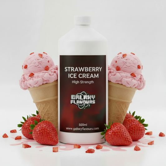 Galaxy Flavours Strawberry Ice Cream Food Flavouring Concentrate – Professional High Strength, Vegan, Gluten-Free