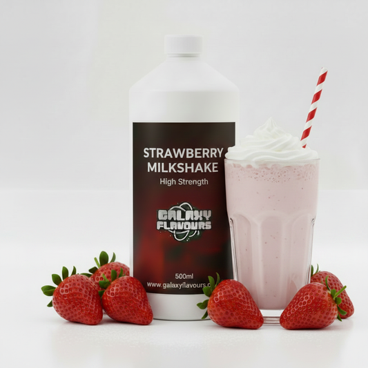 Galaxy Flavours Strawberry Milkshake Food Flavouring Concentrate – Professional High Strength, Vegan, Gluten-Free