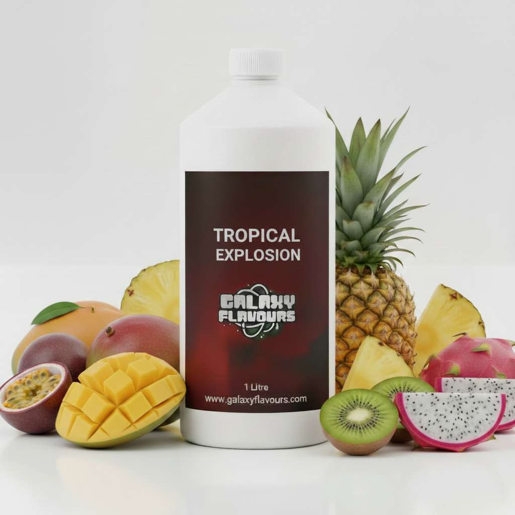 Galaxy Flavours Tropical Explosion Food Flavouring Concentrate – Professional High Strength, Vegan, Gluten-Free
