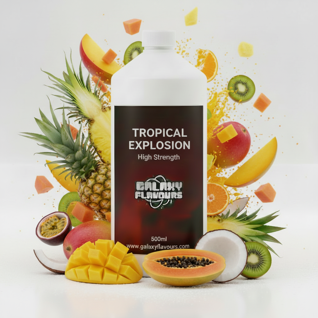 Galaxy Flavours Tropical Explosion Food Flavouring Concentrate – Professional High Strength, Vegan, Gluten-Free