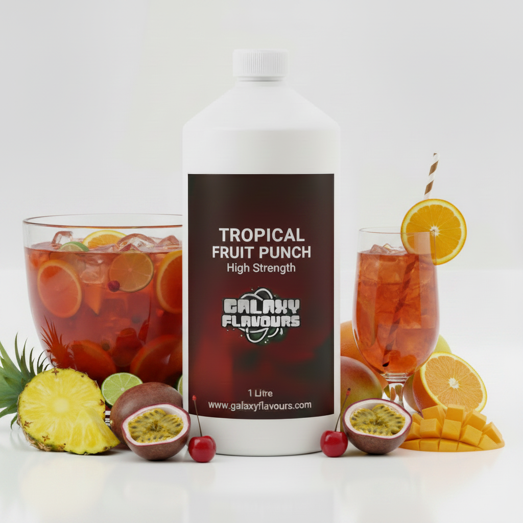 Galaxy Flavours Tropical Fruit Punch Food Flavouring Concentrate – Professional High Strength, Vegan, Gluten-Free