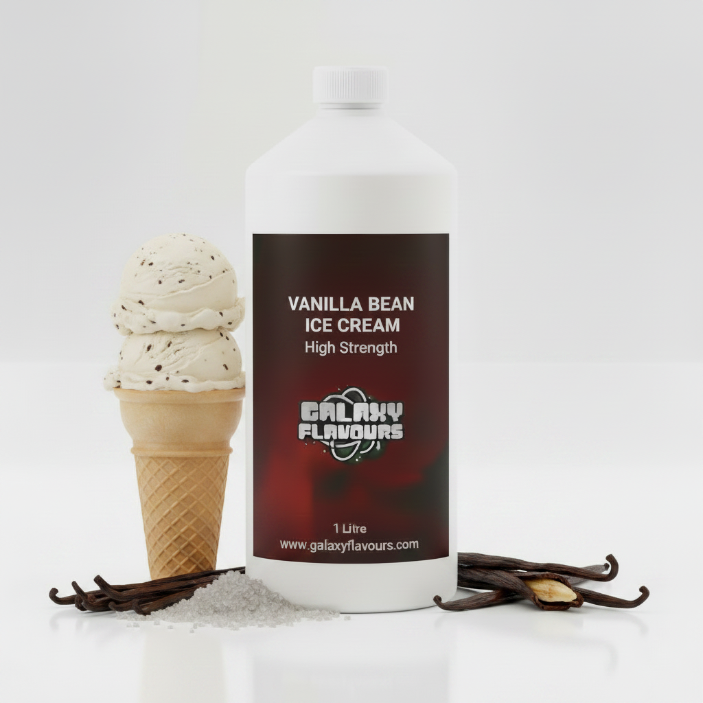 Galaxy Flavours Vanilla Bean Ice Cream Food Flavouring Concentrate – Professional High Strength, Vegan, Gluten-Free