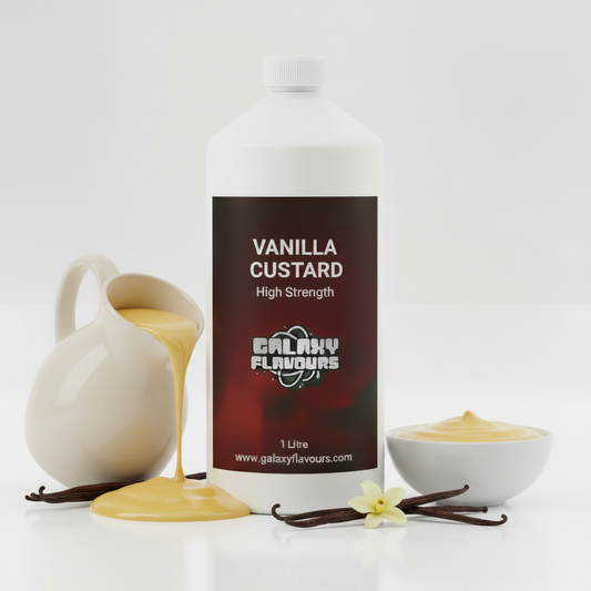 Galaxy Flavours Vanilla Custard Food Flavouring Concentrate – Professional High Strength, Vegan, Gluten-Free