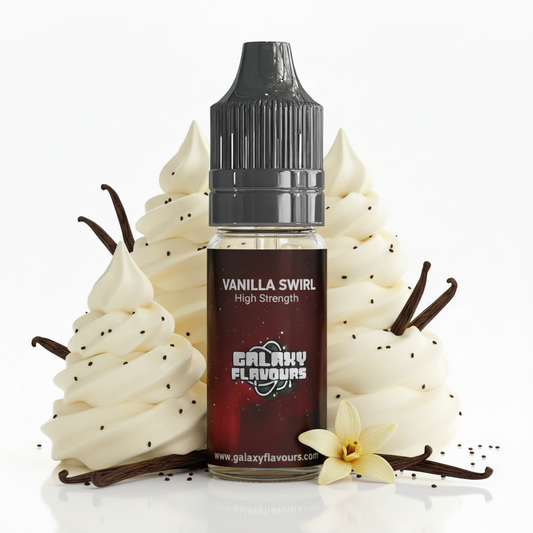 Galaxy Flavours Vanilla Swirl Food Flavouring Concentrate 10ml – Professional High Strength, Vegan, Gluten-Free