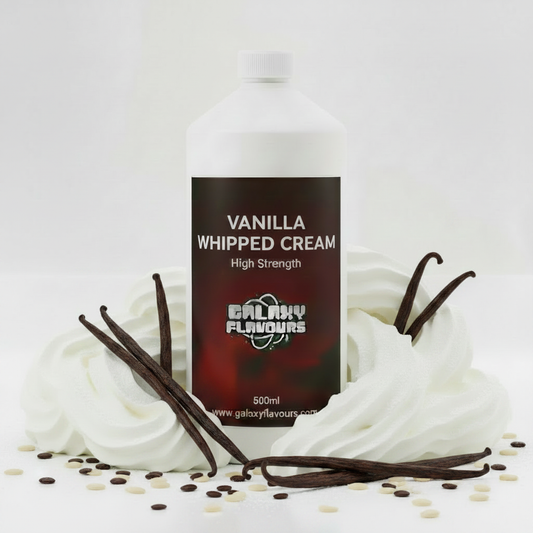 Galaxy Flavours Vanilla Whipped Cream Food Flavouring Concentrate – Professional High Strength, Vegan, Gluten-Free