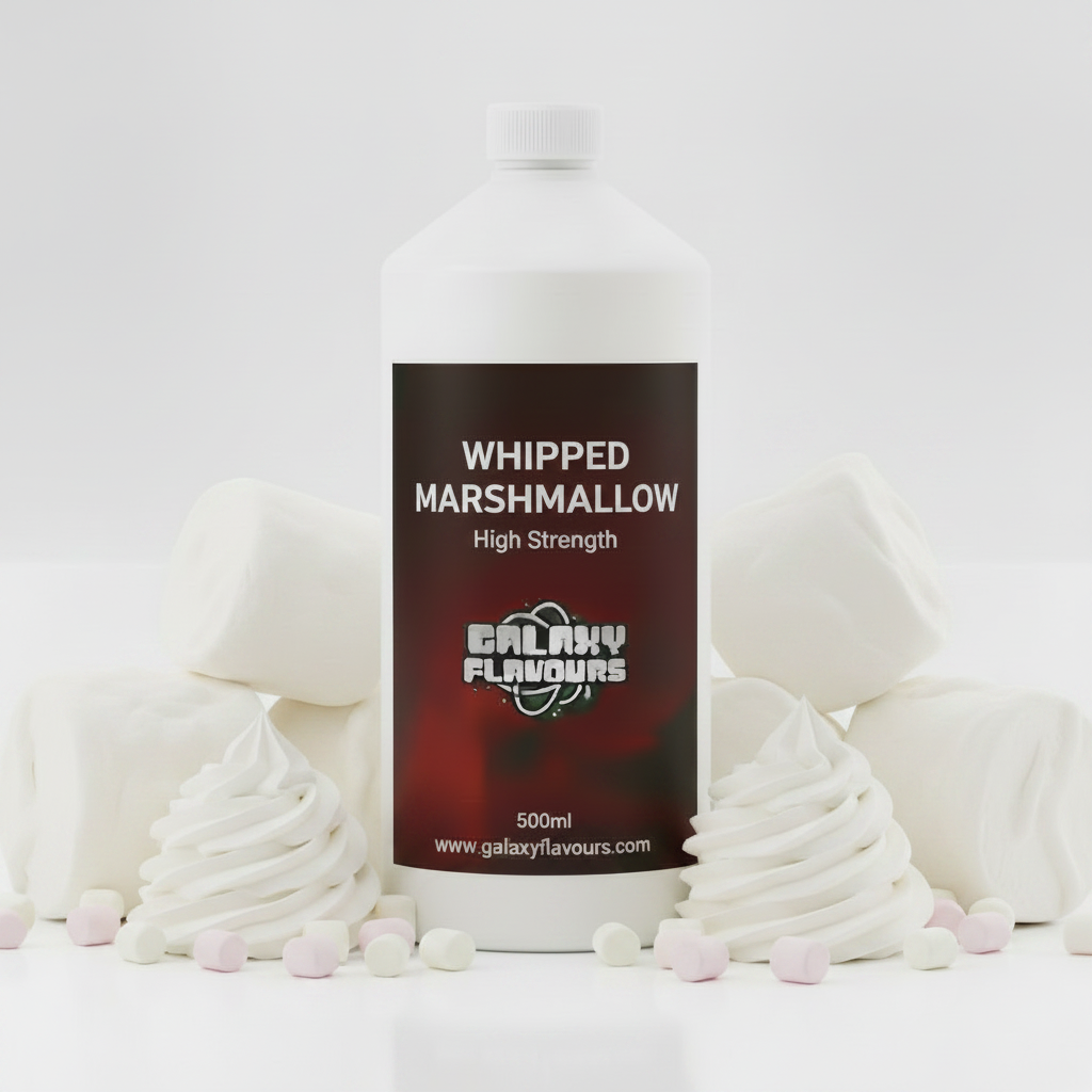 Galaxy Flavours Whipped Marshmallow Food Flavouring Concentrate – Professional High Strength, Vegan, Gluten-Free