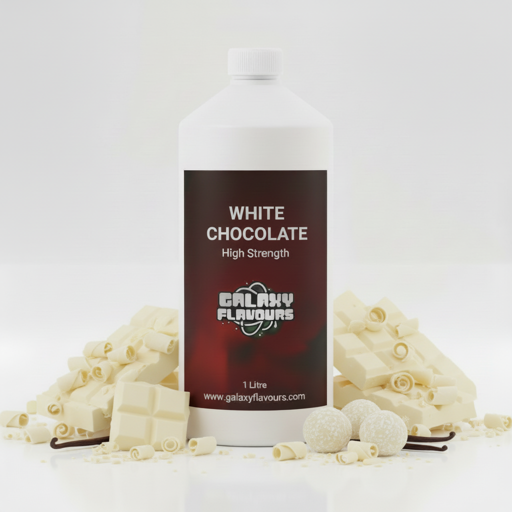 Galaxy Flavours White Chocolate Food Flavouring Concentrate – Professional High Strength, Vegan, Gluten-Free