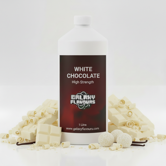 Galaxy Flavours White Chocolate Food Flavouring Concentrate – Professional High Strength, Vegan, Gluten-Free