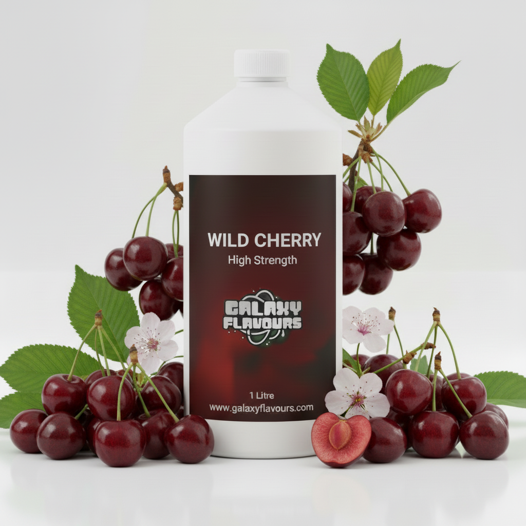 Galaxy Flavours Wild Cherry Food Flavouring Concentrate – Professional High Strength, Vegan, Gluten-Free