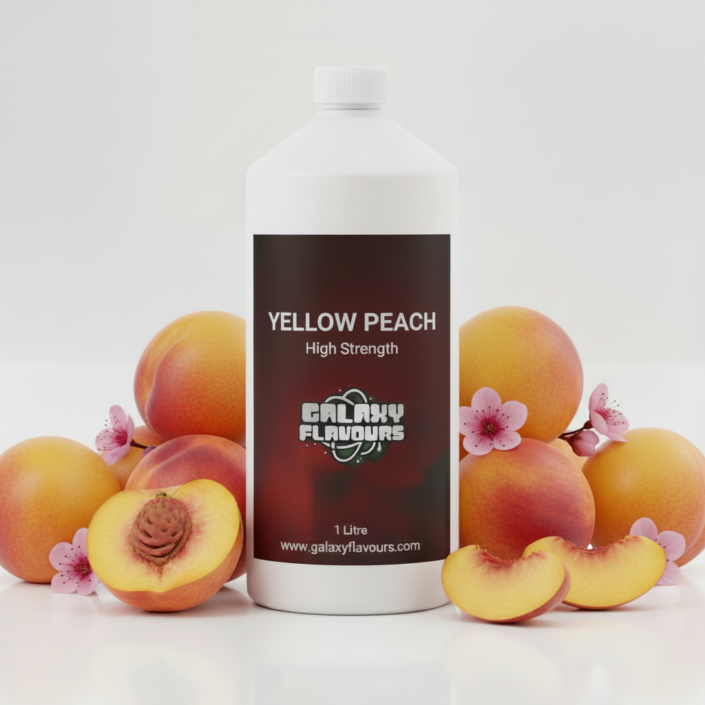 Galaxy Flavours Yellow Peach Food Flavouring Concentrate – Professional High Strength, Vegan, Gluten-Free